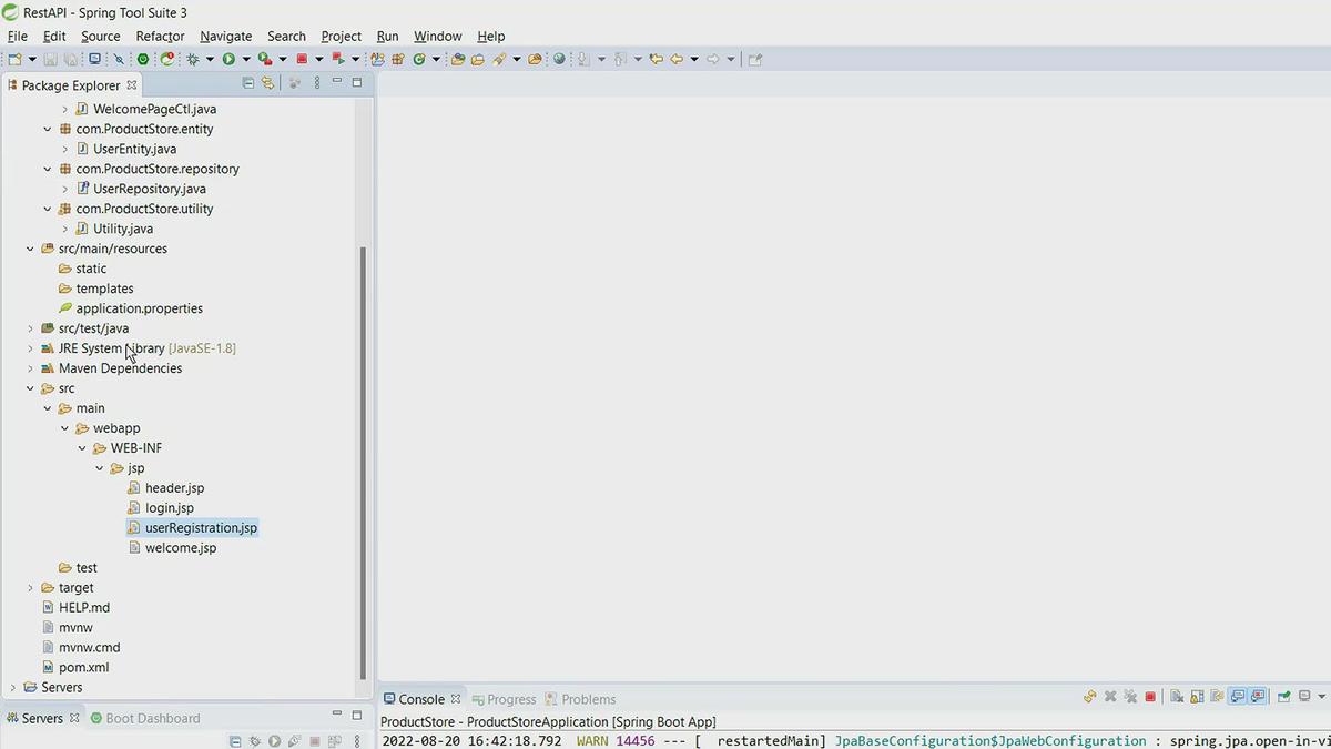 'Video thumbnail for Login and Registration using spring boot, JPA and MYSQL'
