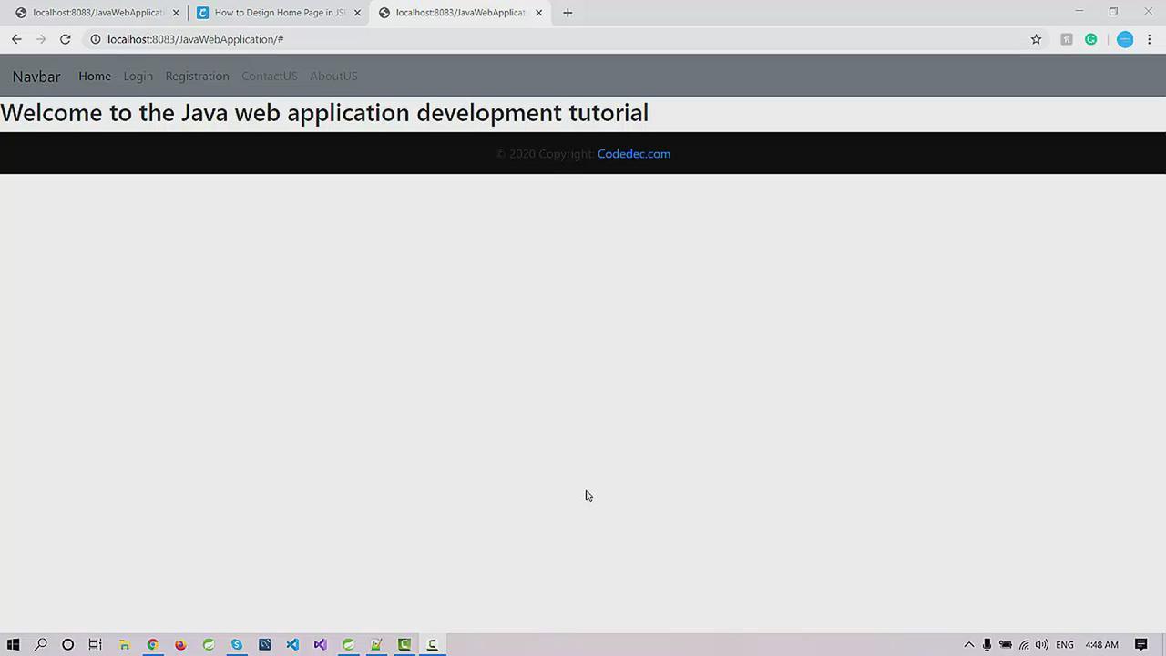 'Video thumbnail for Design Home Page in Java Project'