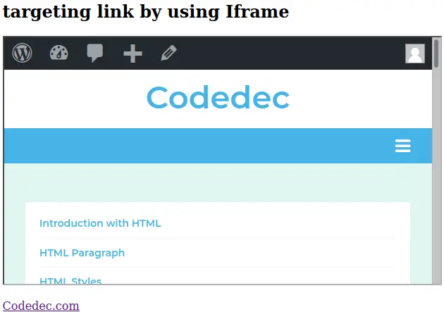 convert html code to iframe